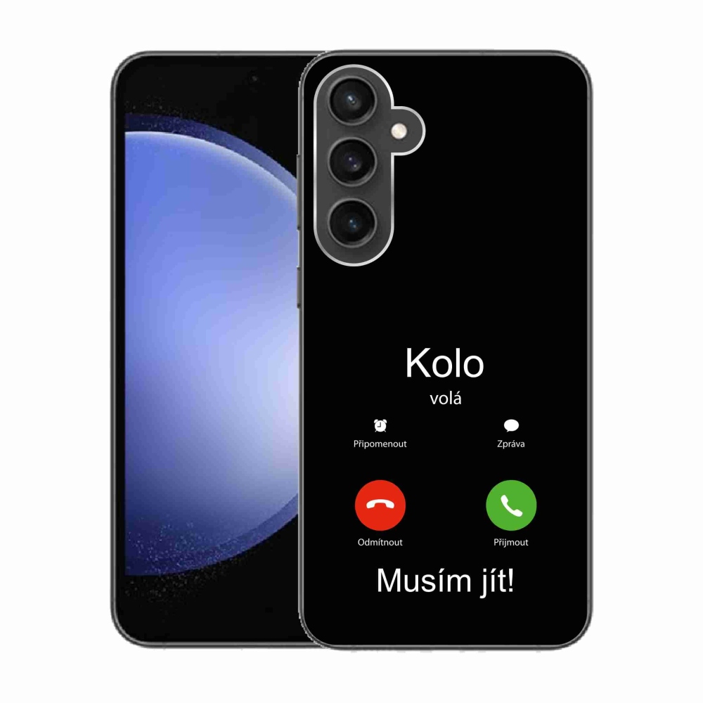Gél borítás mmCase Samsung Galaxy S23 FE - kerek hívások fekete háttérrel