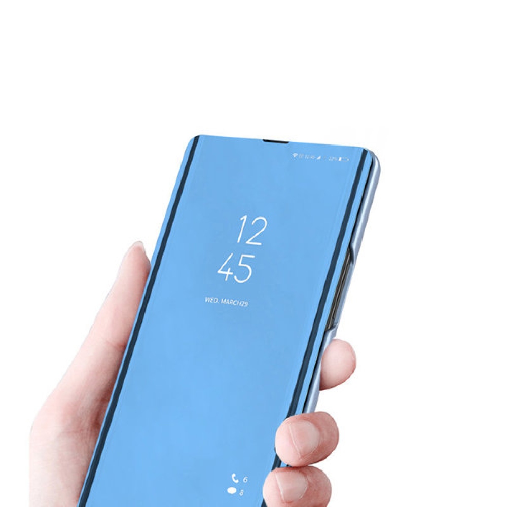 Átlátszó zárófedél matt előlappal Samsung Galaxy S23+ - kék