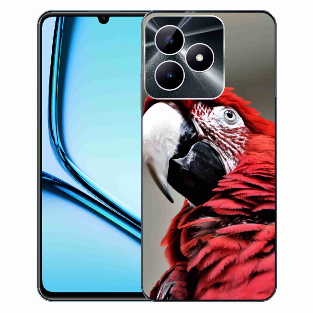 Gél tok mmCase a Realme Note 50 készülékhez - papagáj ara piros