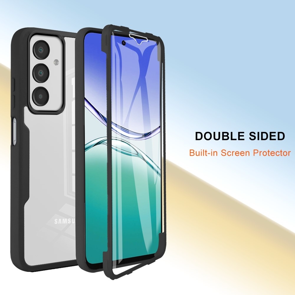 Akril zselés tok kerettel a Samsung Galaxy A16 4G/5G/A17 5G képernyővédőhöz - fekete