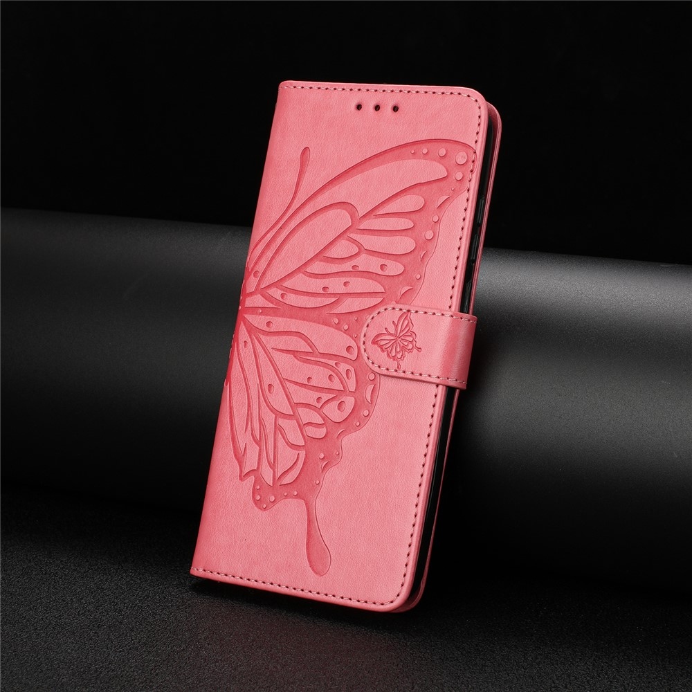 Virágos pillangó könyvtáska Google Pixel 10 Pro XL/Pixel 9 Pro XL - rózsaszínű
