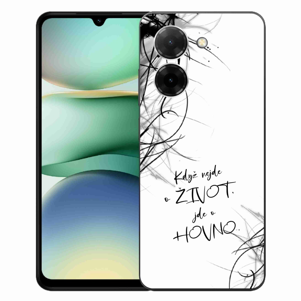 Gél borító mmCase a Xiaomi Redmi A5 (173.45x79.35x8.45mm) - vicces szöveg 16 fehér háttérrel