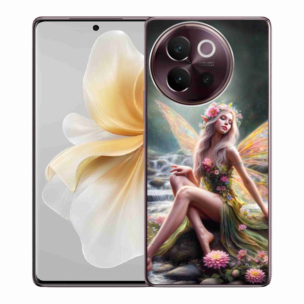 Gél borító mmCase a Vivo V40 Lite 5G - pillangó nőhöz 1