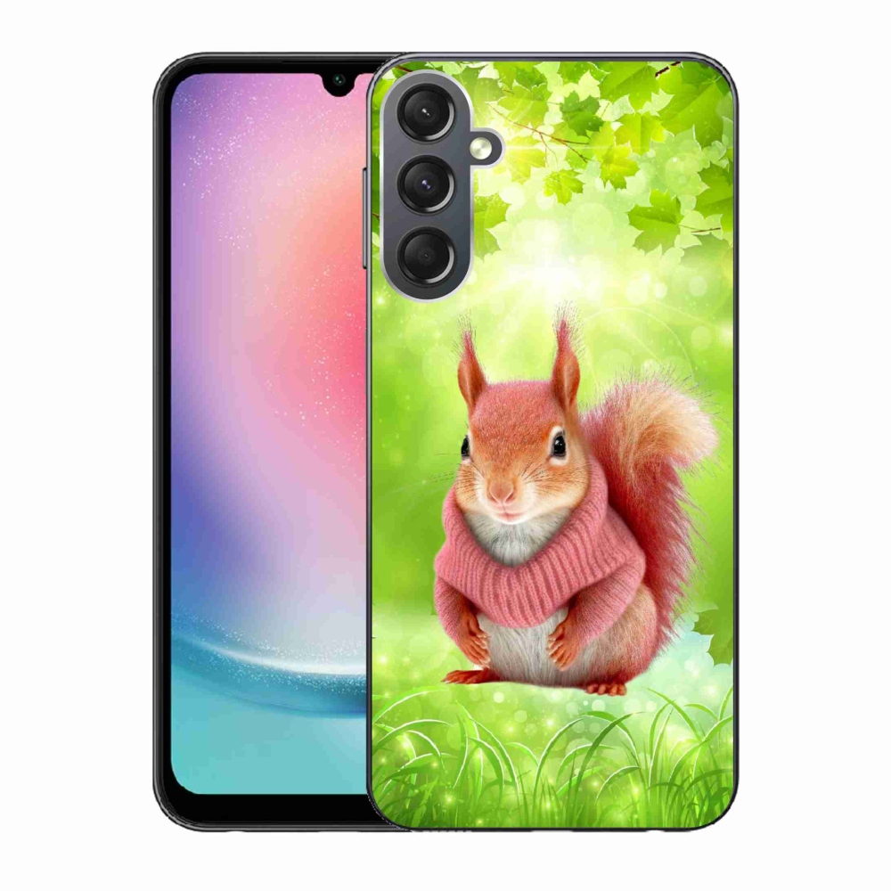 Zselés borítás mmCase Samsung Galaxy A24 készülékhez - mókus pulóverben