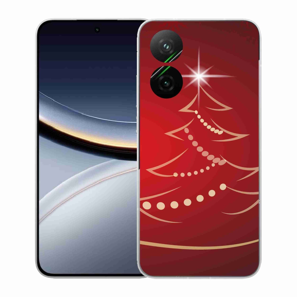 Gél borító mmCase a Xiaomi Poco F7 5G számára - karácsonyfa karikatúra