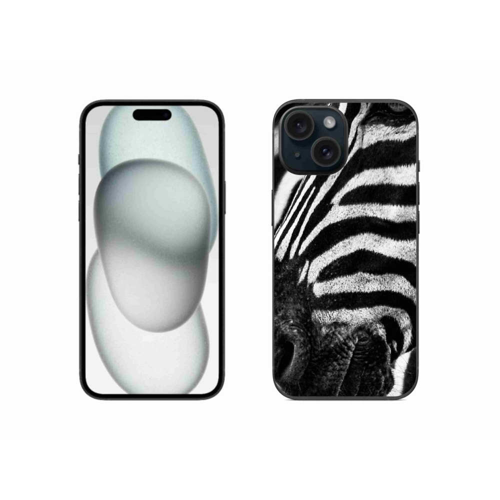 Zselés borítás mmCase iPhone 15 készülékhez - zebra