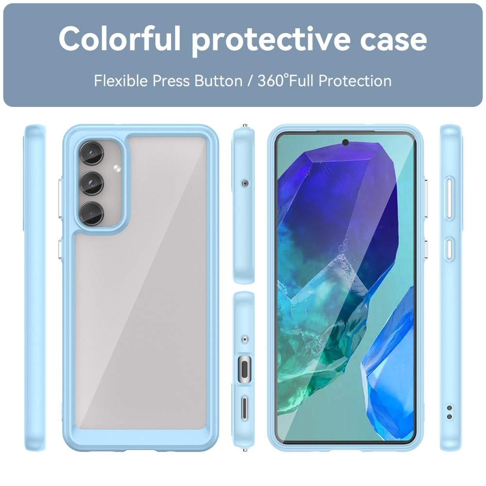 Gél tok fix hátlappal Samsung Galaxy M55 5G készülékhez - kék
