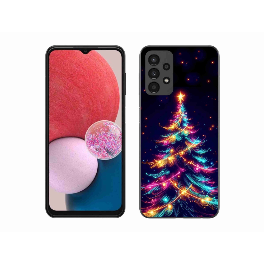 Gél borítás mmCase Samsung Galaxy A13 4G - neon karácsonyfa