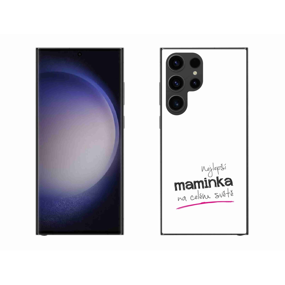 Gél borító mmCase Samsung Galaxy S23 Ultra 5G - legjobb anya 4 fehér háttérrel
