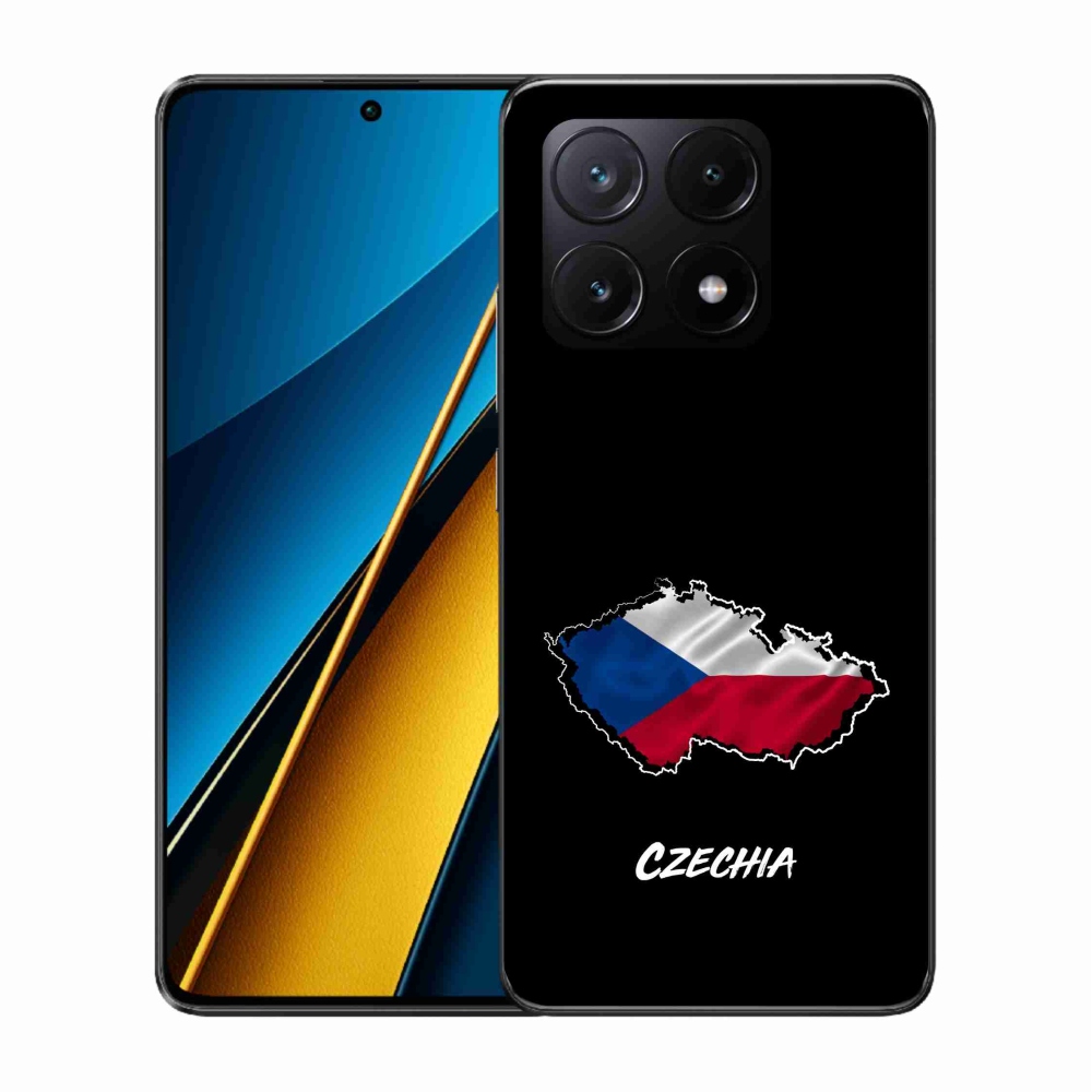 Gél borítás mmCase a Xiaomi Poco X6 Pro 5G - Csehország fekete háttérrel