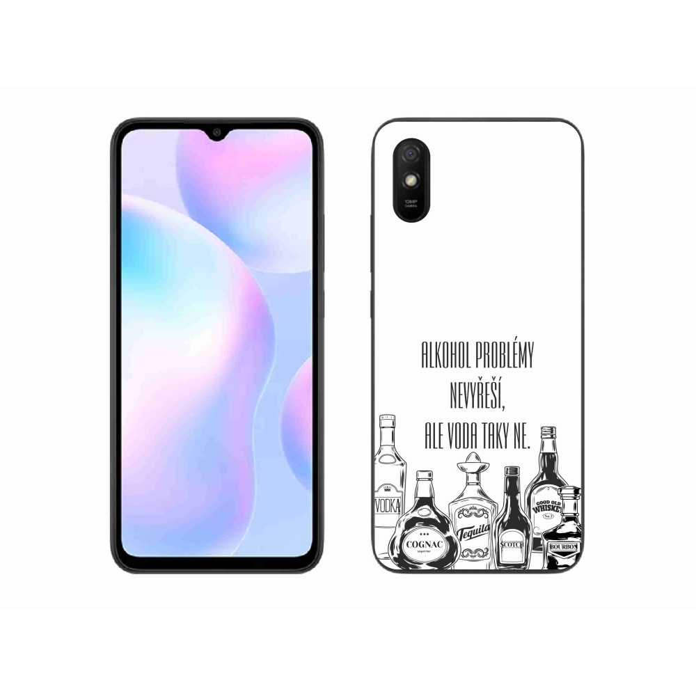 Gél borító mmCase a Xiaomi Redmi 9A számára - vicces szöveg fehér háttérrel