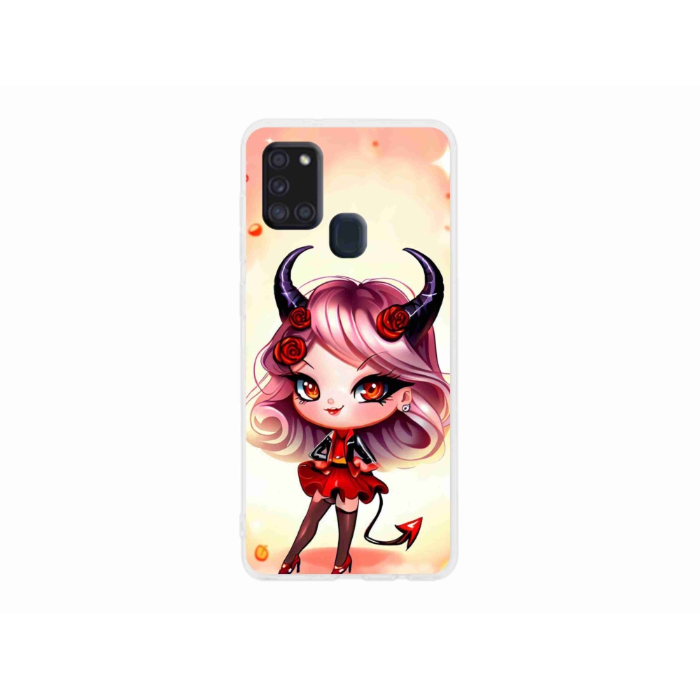 Gél borítás mmCase Samsung Galaxy A21s készülékhez - rajzfilm ördög