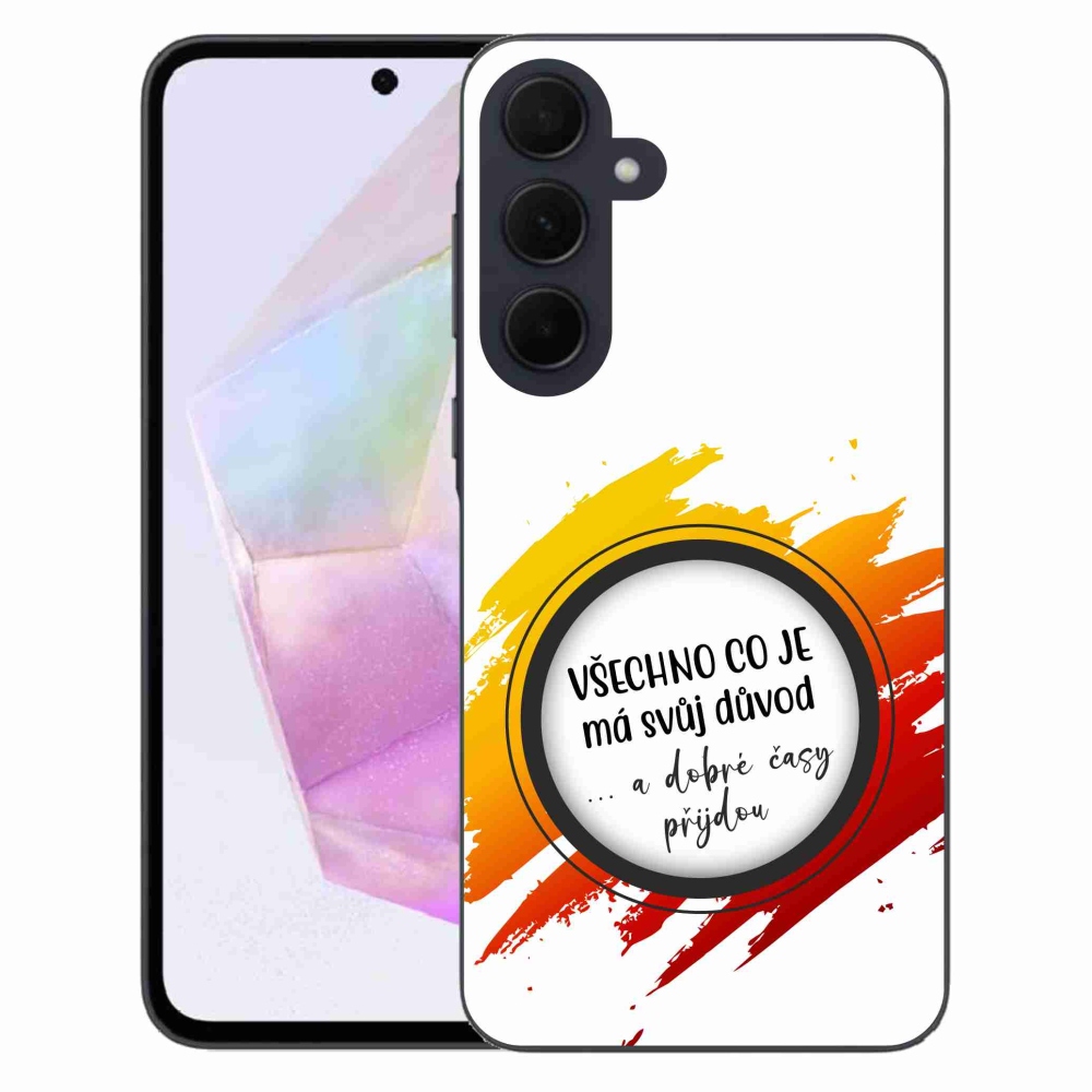 Gél borítás mmCase Samsung Galaxy A35 5G - idézet 3 fehér háttér