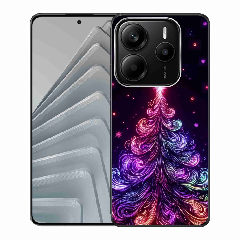 Gél borítás mmCase a Xiaomi Redmi Note 14 5G-hez - neon karácsonyfa 1