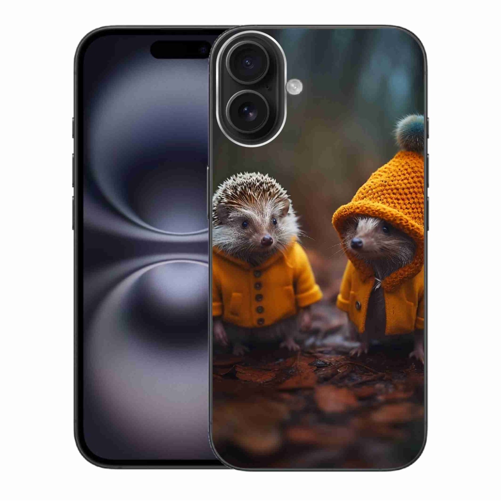 Zselés borítás mmCase iPhone 16 Plus készülékhez - sündisznók