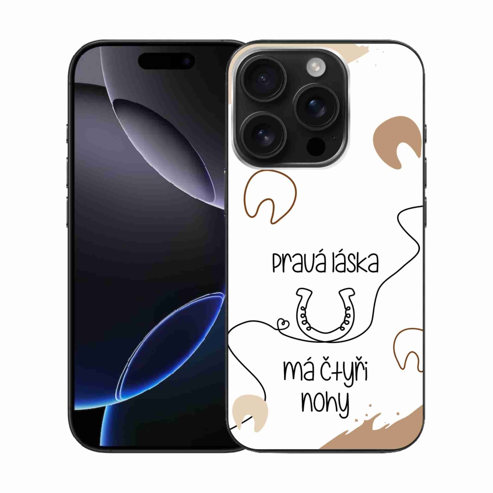 Gél borítás mmCase iPhone 16 Pro készülékhez - Ló motívum fehér háttér