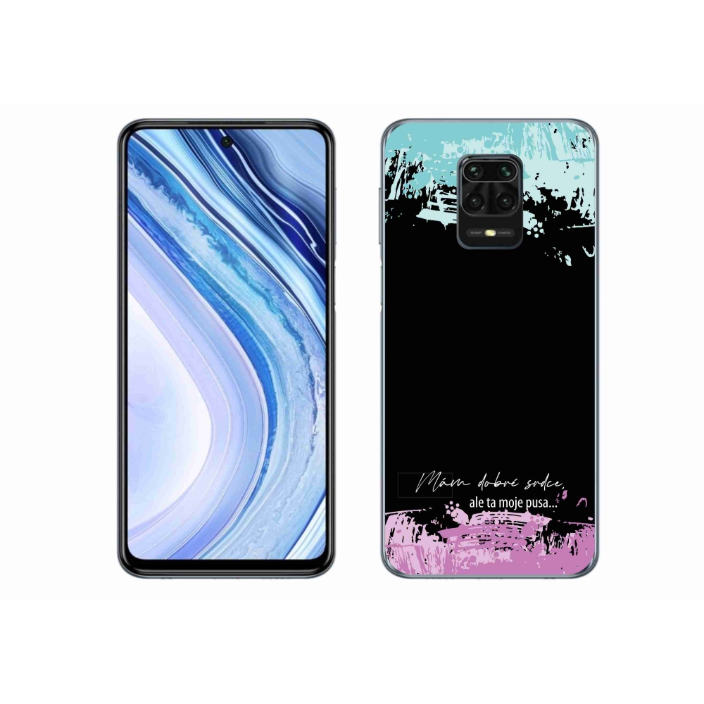 Gél borító mmCase a Xiaomi Redmi Note 9S-hez - vicces szöveg 3 fekete háttérrel