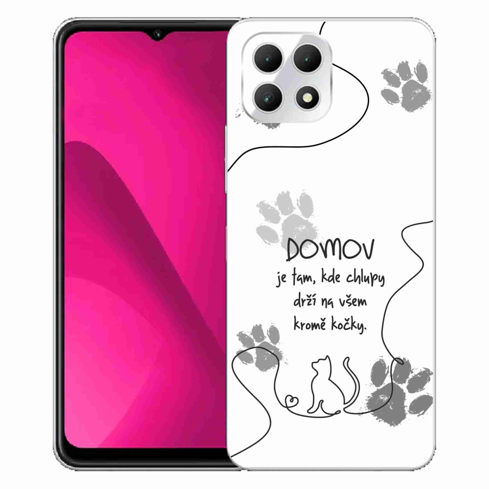 Gél borító mmCase a T-Mobile T Phone 2 készülékhez - macska motívum fehér háttérrel