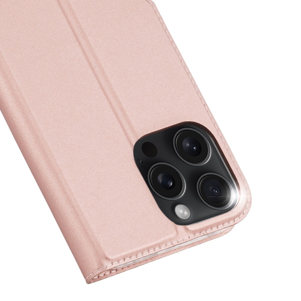 DUX könyvtáska iPhone 16 Pro Max készülékhez - rózsaarany