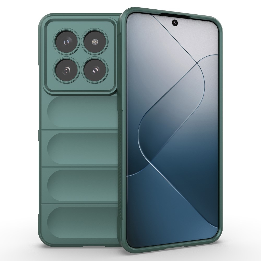 Rugg tartós zselés tok Xiaomi 14 Pro-hoz - zöld