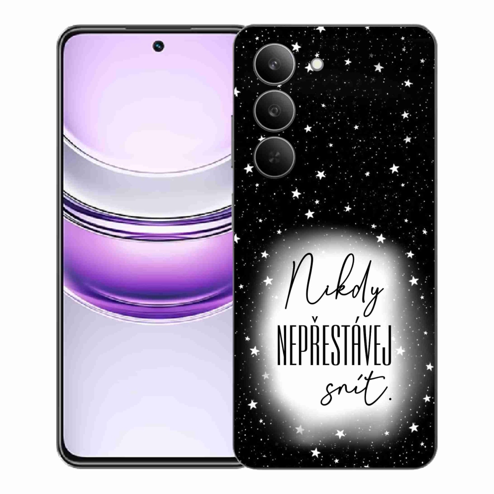 Gél borító mmCase a Realme 14x 5G készülékhez - idézet 1 fehér és fekete háttérrel