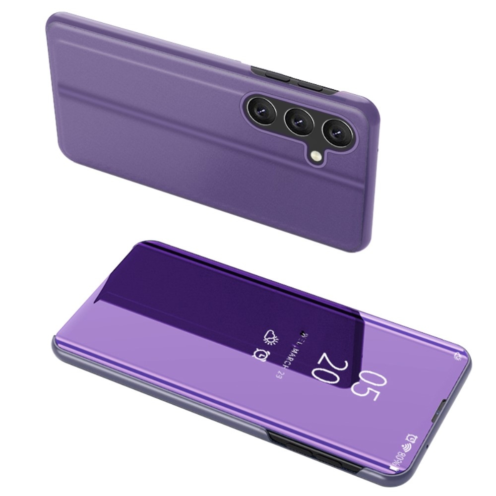 Átlátszó zárófedél matt előlappal Samsung Galaxy M55 5G - sötét lila