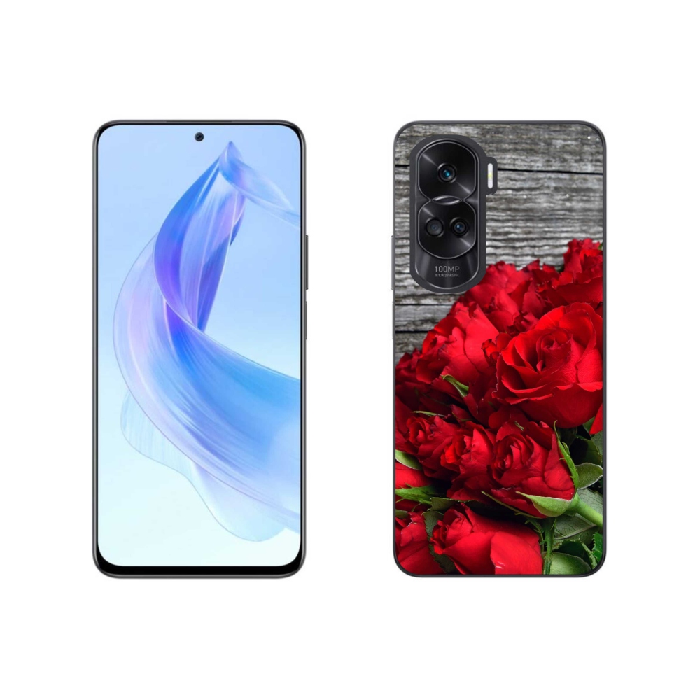 Gél borító mmCase a Honor 90 Lite-hoz - piros rózsa