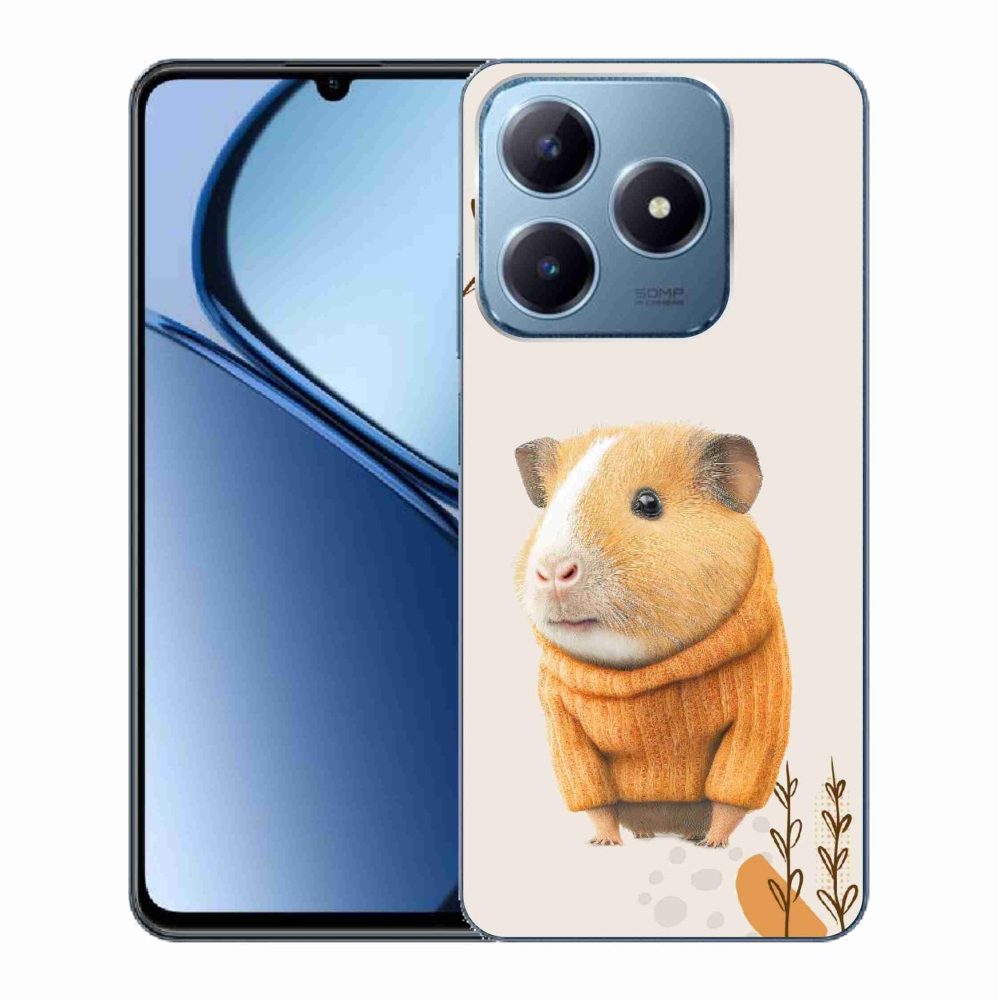 Zselés borítás mmCase a Realme C63 készülékhez - tengerimalac pulóverben