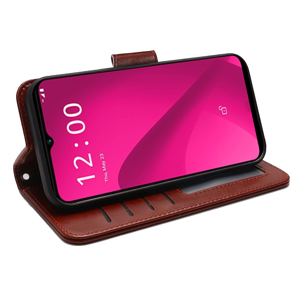 Erős könyves tok a T-Mobile T Phone 2 készülékhez - barna színű