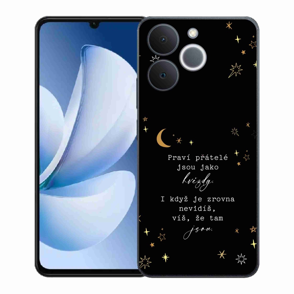 Gél borító mmCase a Realme Note 70T-hez - idézem 6 fekete háttér