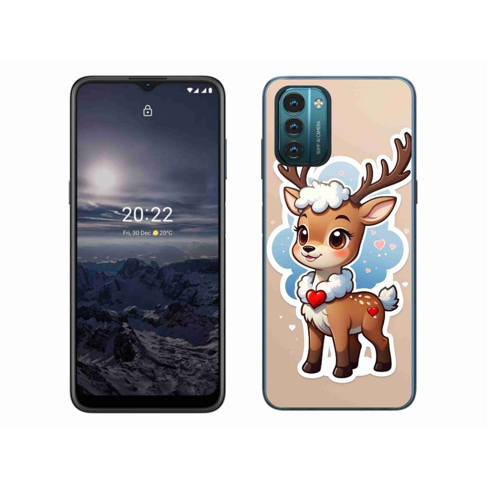 Zselés borítás mmCase a Nokia G11/G21 készülékhez - rajzfilm rénszarvas
