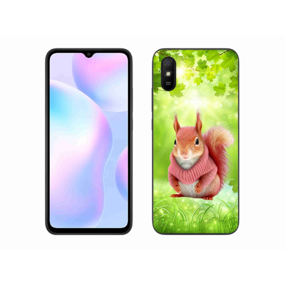 Gél borítás mmCase a Xiaomi Redmi 9A számára - mókus pulóverben