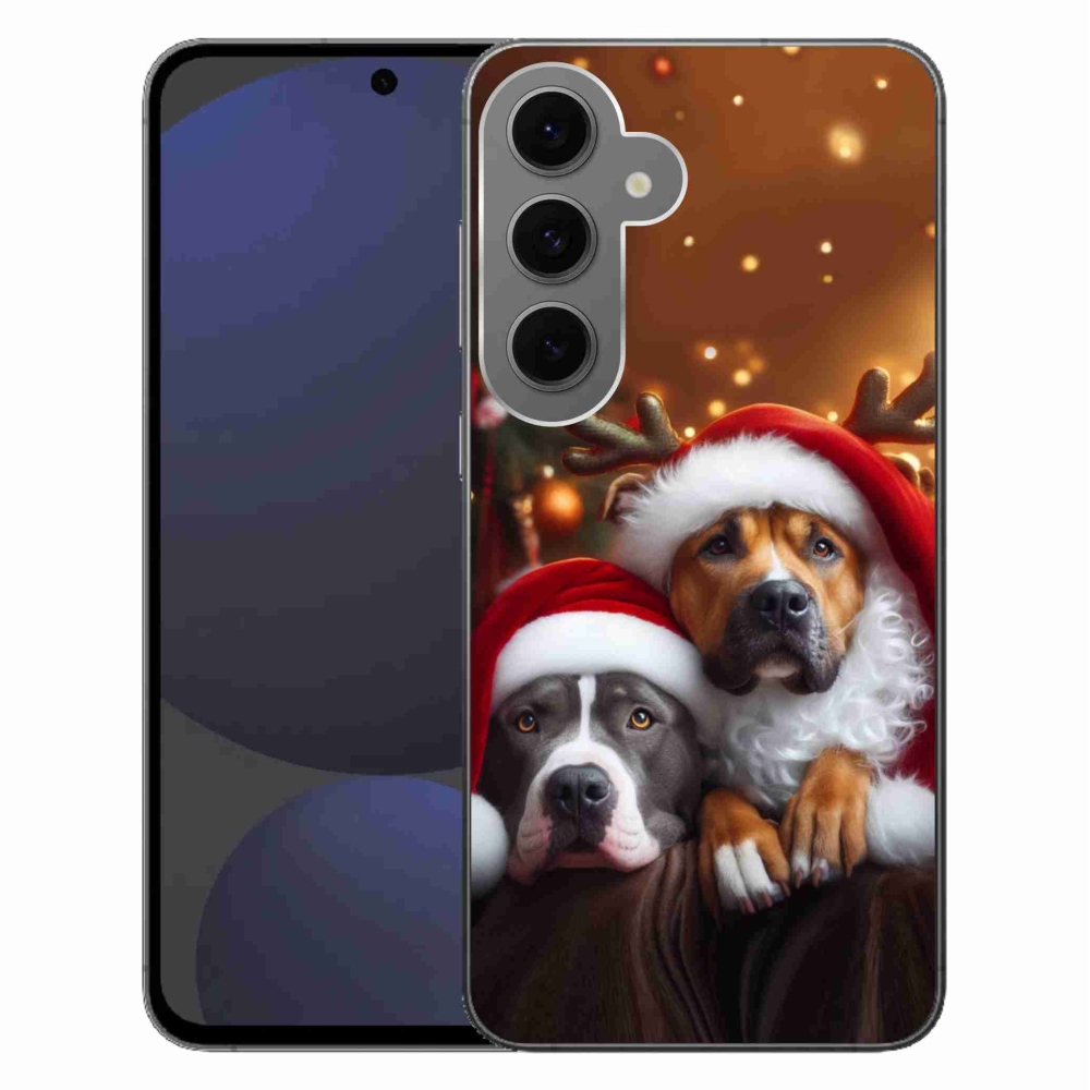 Gél borítás mmCase Samsung Galaxy S24 FE - Karácsonyi kutyák