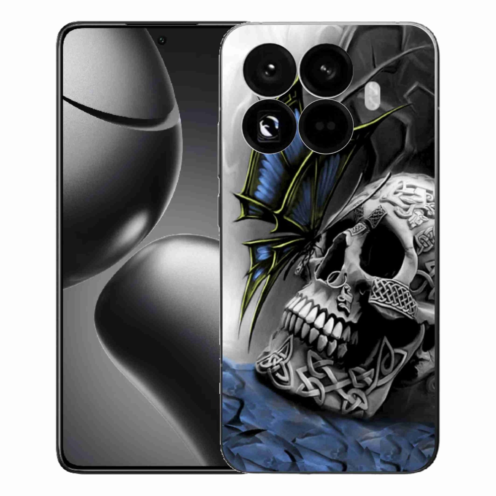 Gél borítás mmCase a Xiaomi 15T Pro számára - pillangó és koponya