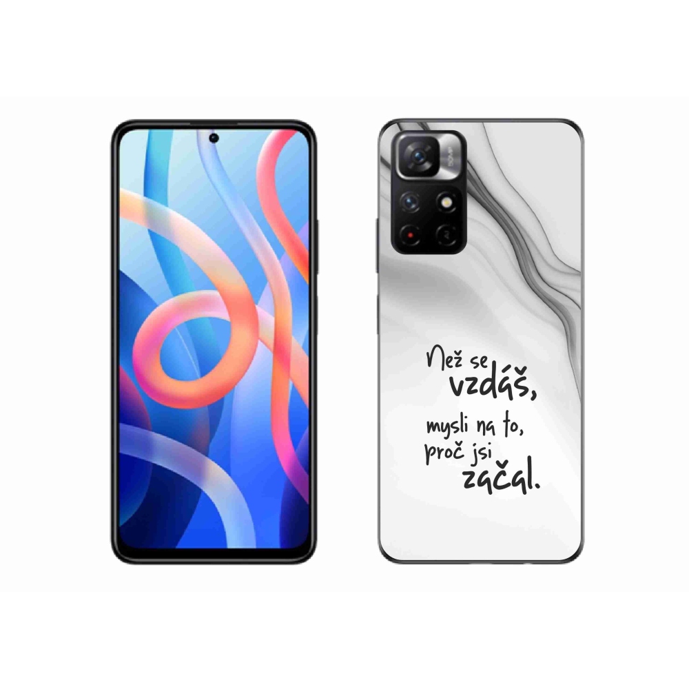Gél borító mmCase a Xiaomi Redmi Note 11S 5G - idézet 2 fehér háttérrel
