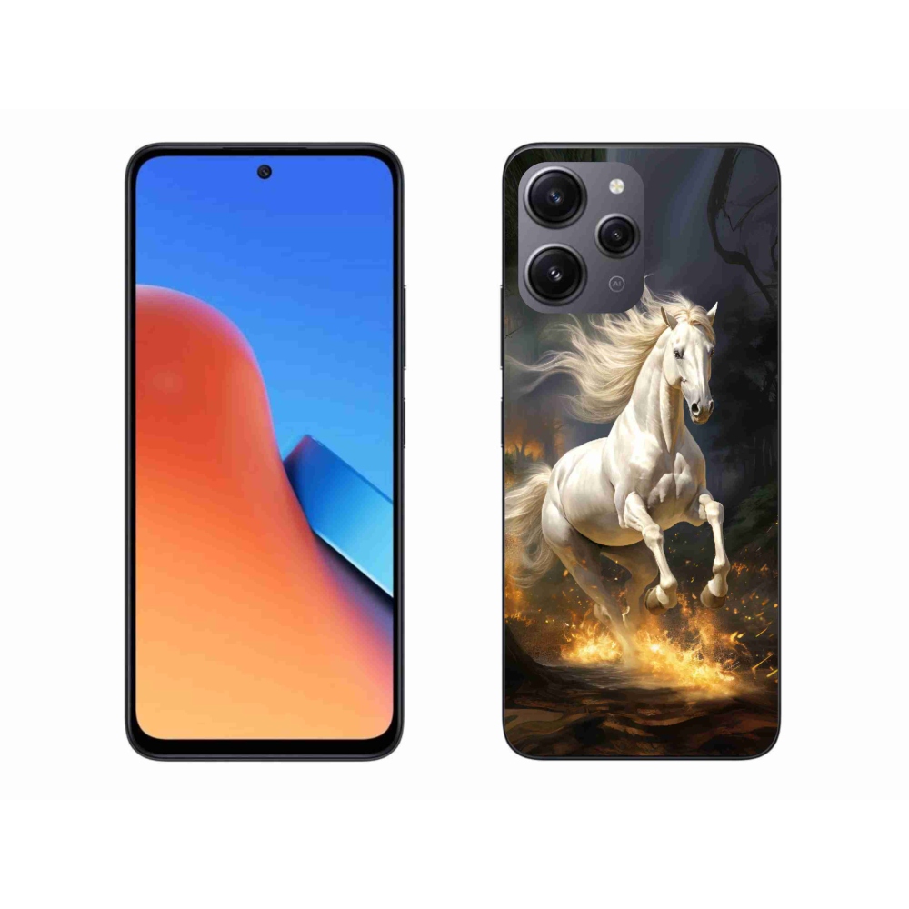 Gél borítás mmCase a Xiaomi Redmi 12-hez - fehér ló 2