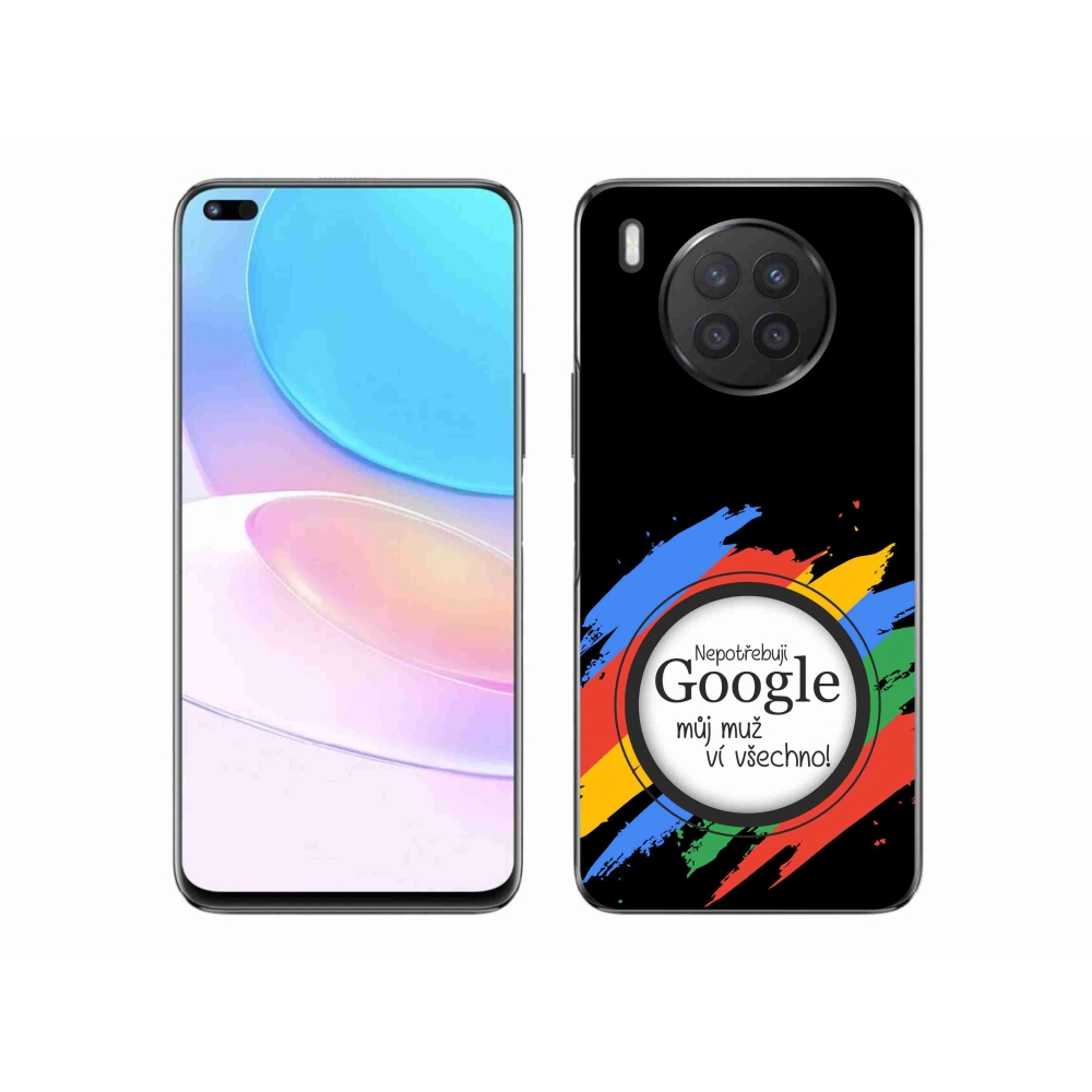 Gél borító mmCase a Huawei Nova 8i - az ember mindent tud fekete háttérrel
