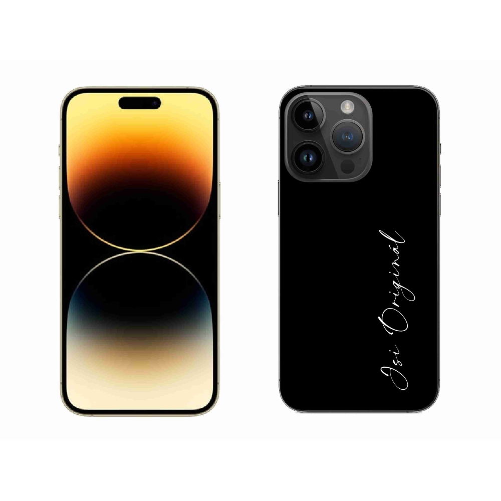 Gél borító mmCase iPhone 14 Pro Max 6.7 - te vagy az eredeti fekete háttér