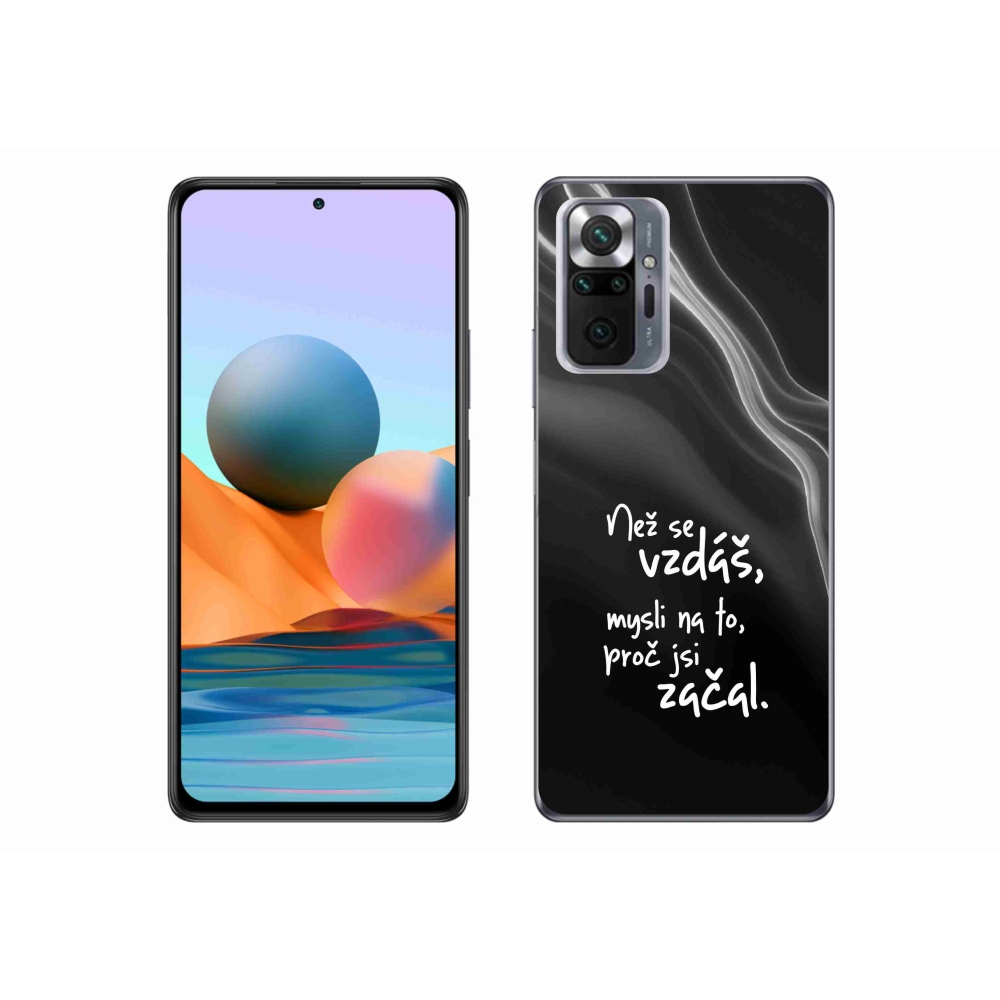 Gél borítás mmCase a Xiaomi Redmi Note 10 Pro készülékhez - idézet 2 fekete háttér