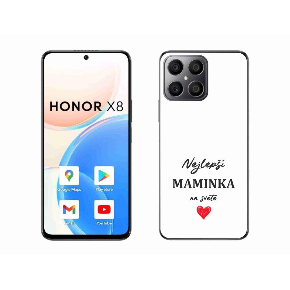 Gél borító mmCase a Honor X8 4G-hez - legjobb anya 1 fehér háttér