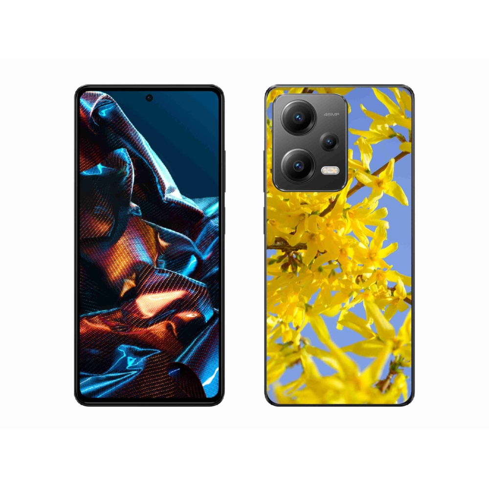 Gél borítás mmCase a Xiaomi Redmi Note 12 Pro 5G számára - sárga virágok
