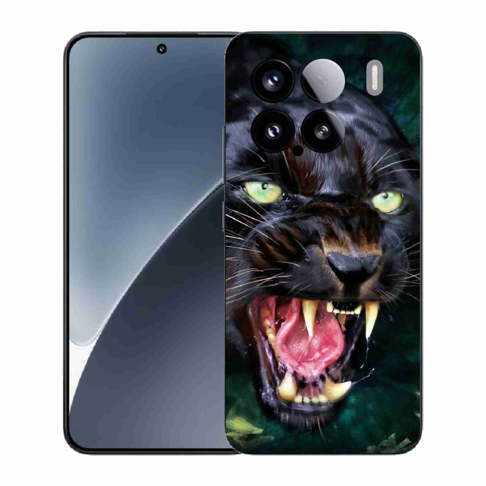 Gél borítás mmCase a Xiaomi 15-öshöz - dühös fekete párduc