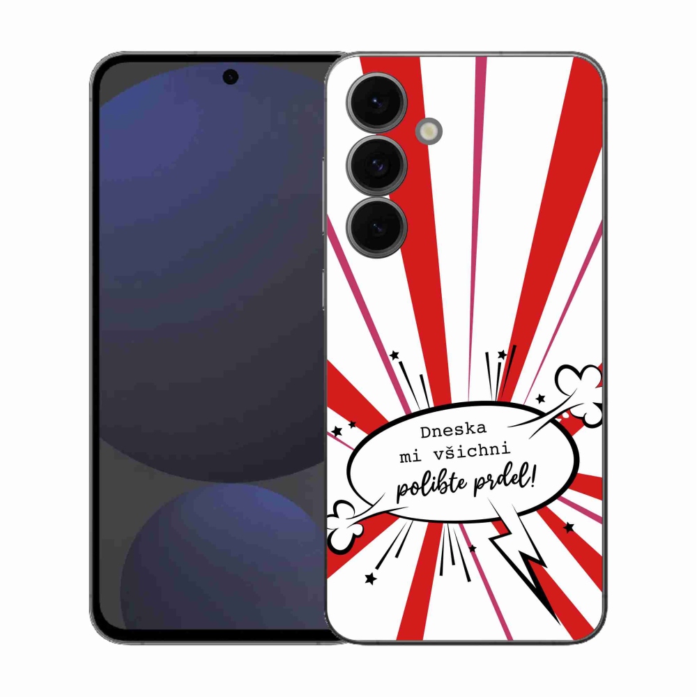 Gél borító mmCase Samsung Galaxy S25 FE készülékhez - vicces szöveg 15 fehér háttér