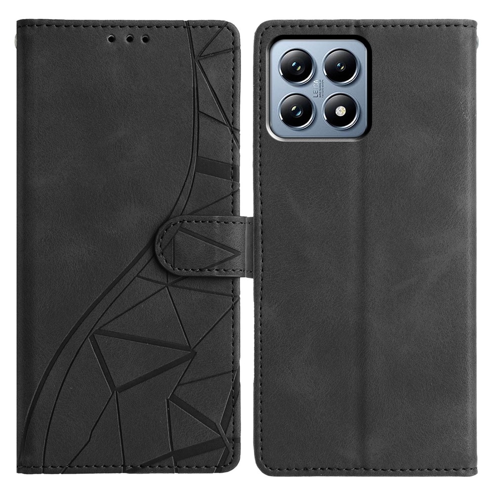 Háromszögek könyvtáska Xiaomi 15T-hez - fekete
