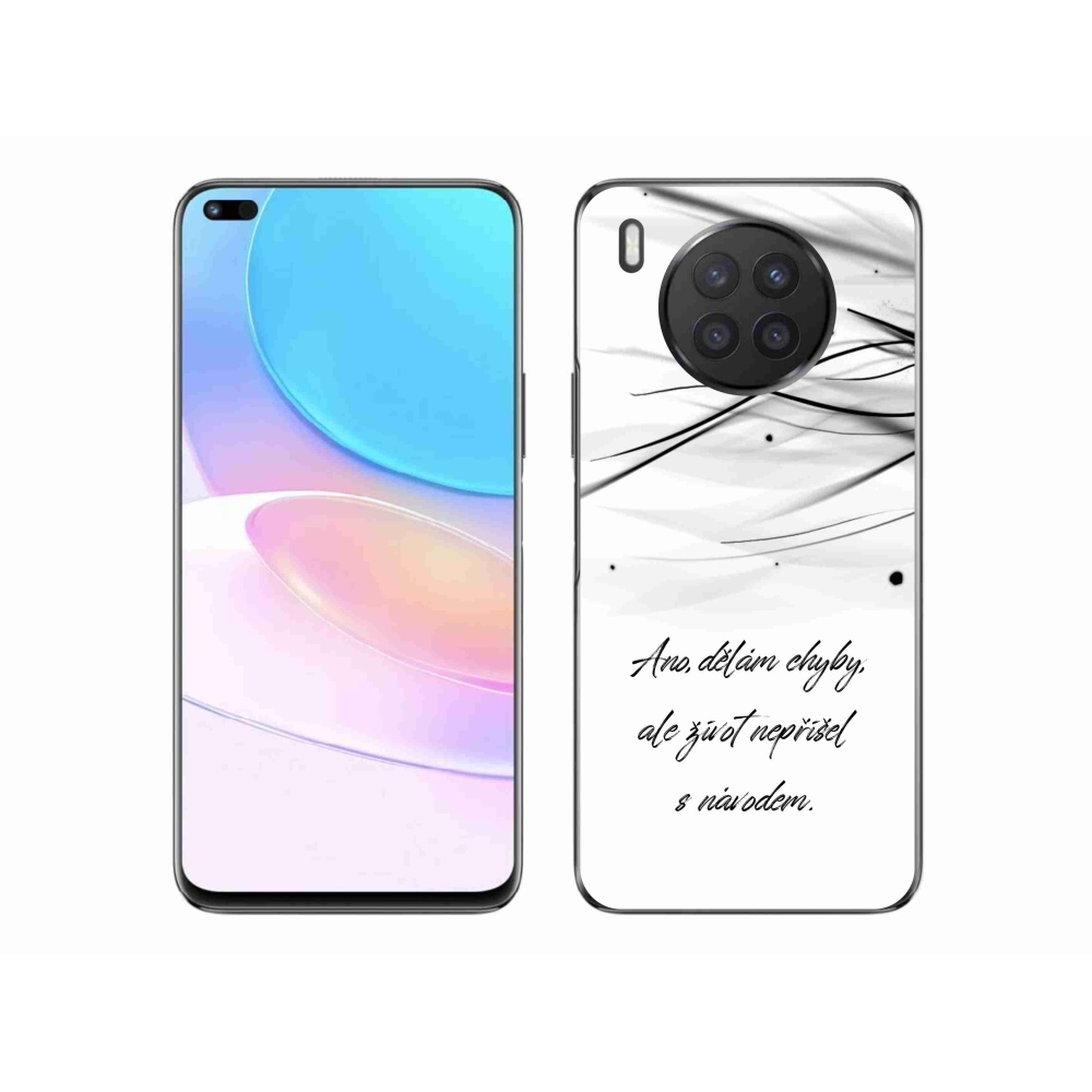 Gél borítás mmCase a Huawei Nova 8i - idézet fehér háttérrel