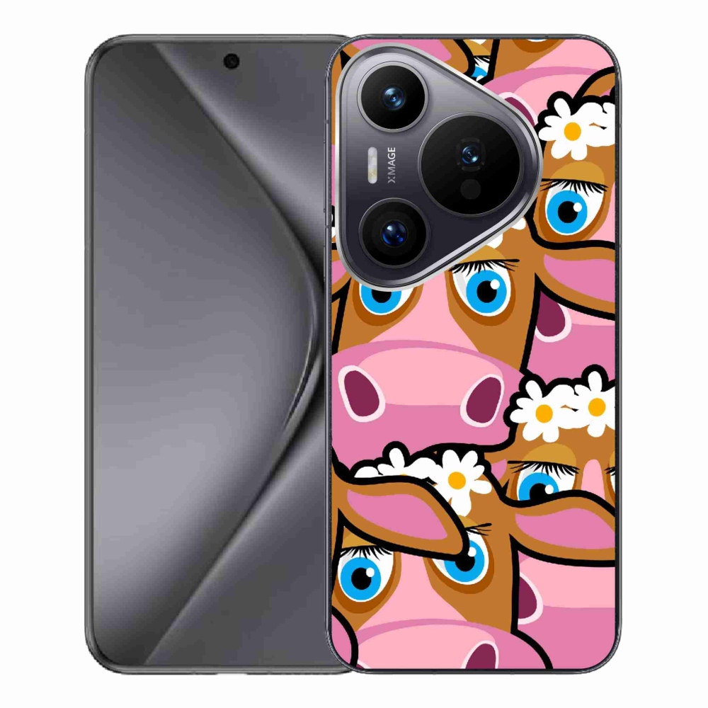 Zselés borítás mmCase a Huawei Pura 70 Pro készülékhez - karikatúrás tehenek