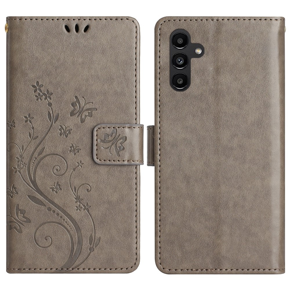 Virágok könyv tok Samsung Galaxy S25+ készülékhez - szürke