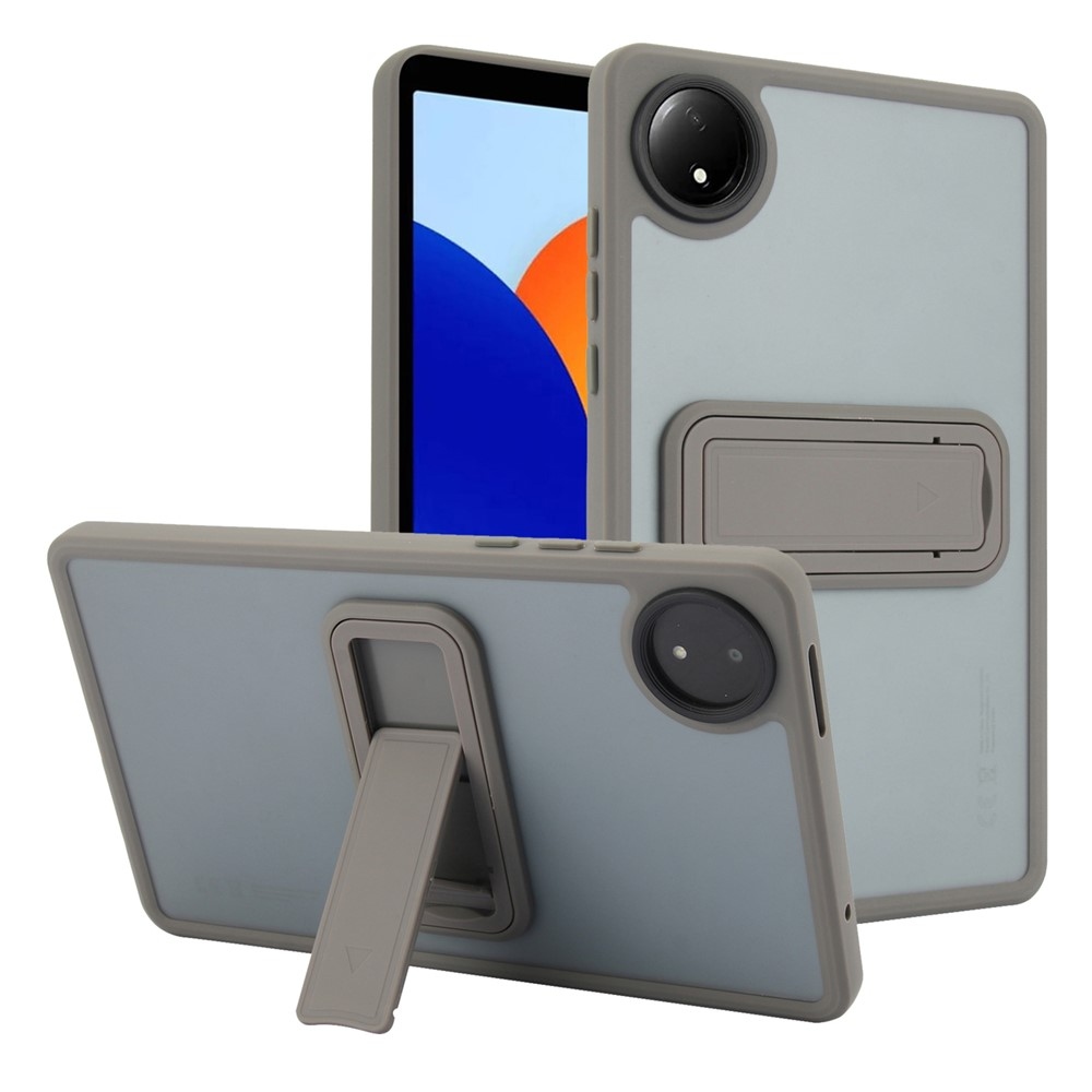 Skiny zselés tok fix hátlappal és flip állvánnyal Xiaomi Redmi Pad SE 8.7-hez - szürke