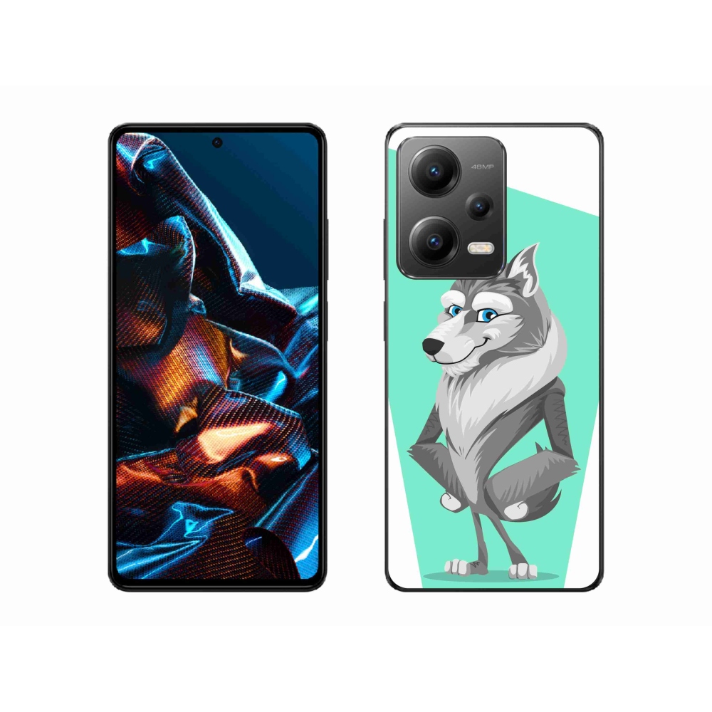 Gél borítás mmCase a Xiaomi Redmi Note 12 Pro 5G számára - rajzfilm farkas