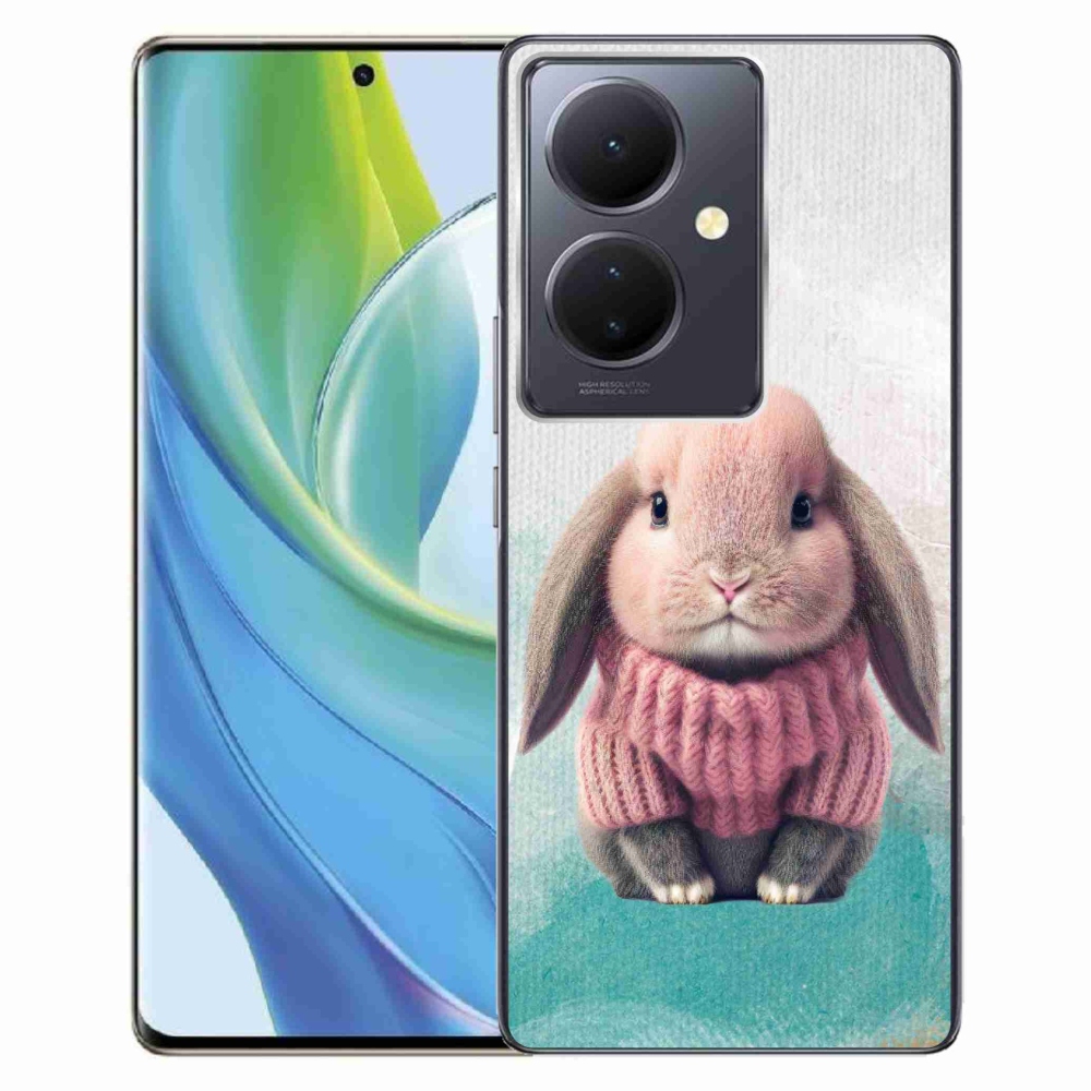Gél borítás mmCase a Vivo V29 Lite 5G-hez - nyúl pulóverben